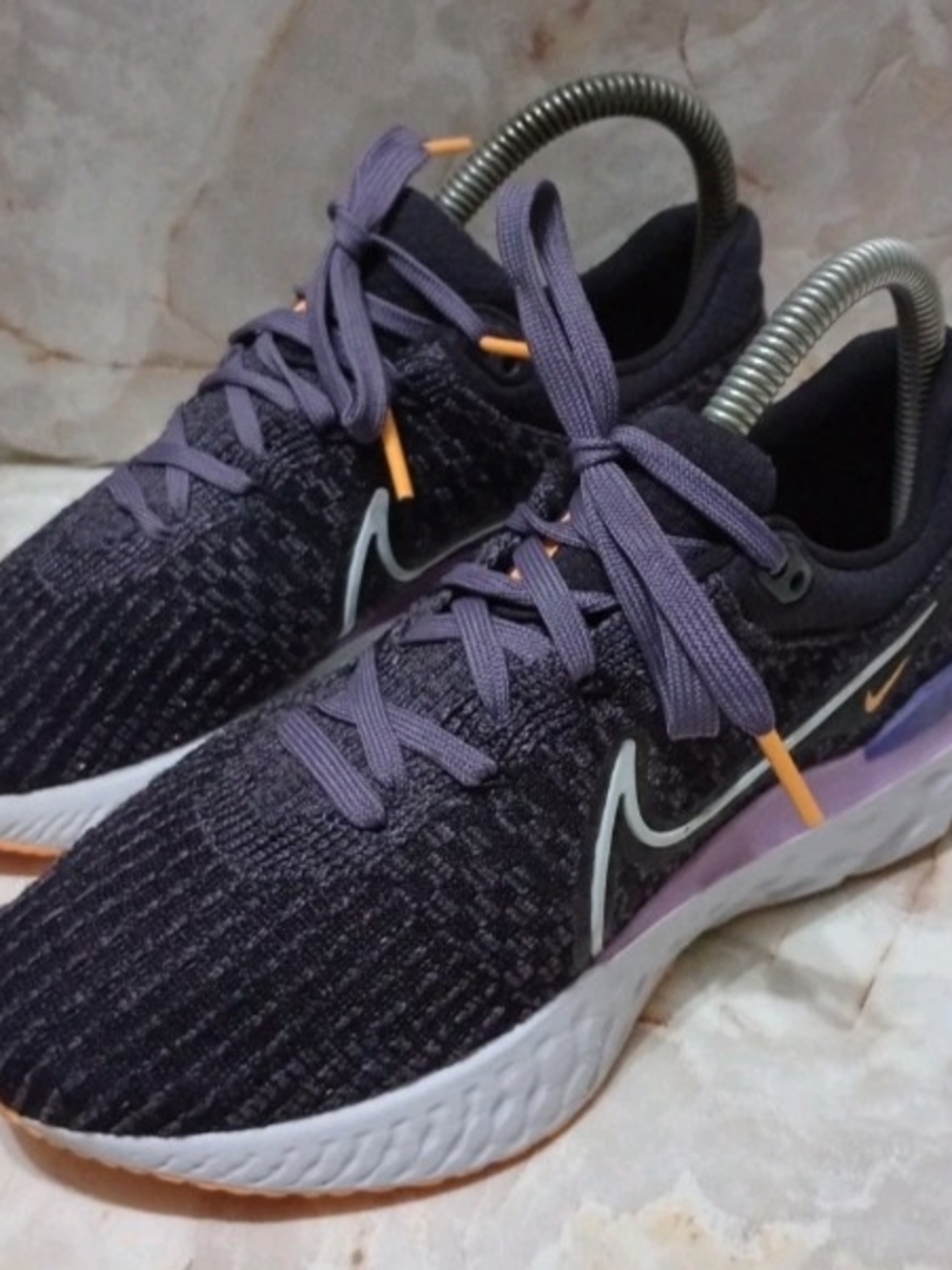 Nike React 3 In1 Cave Purple Knit Running Shoes Womens 6.5 NWOB